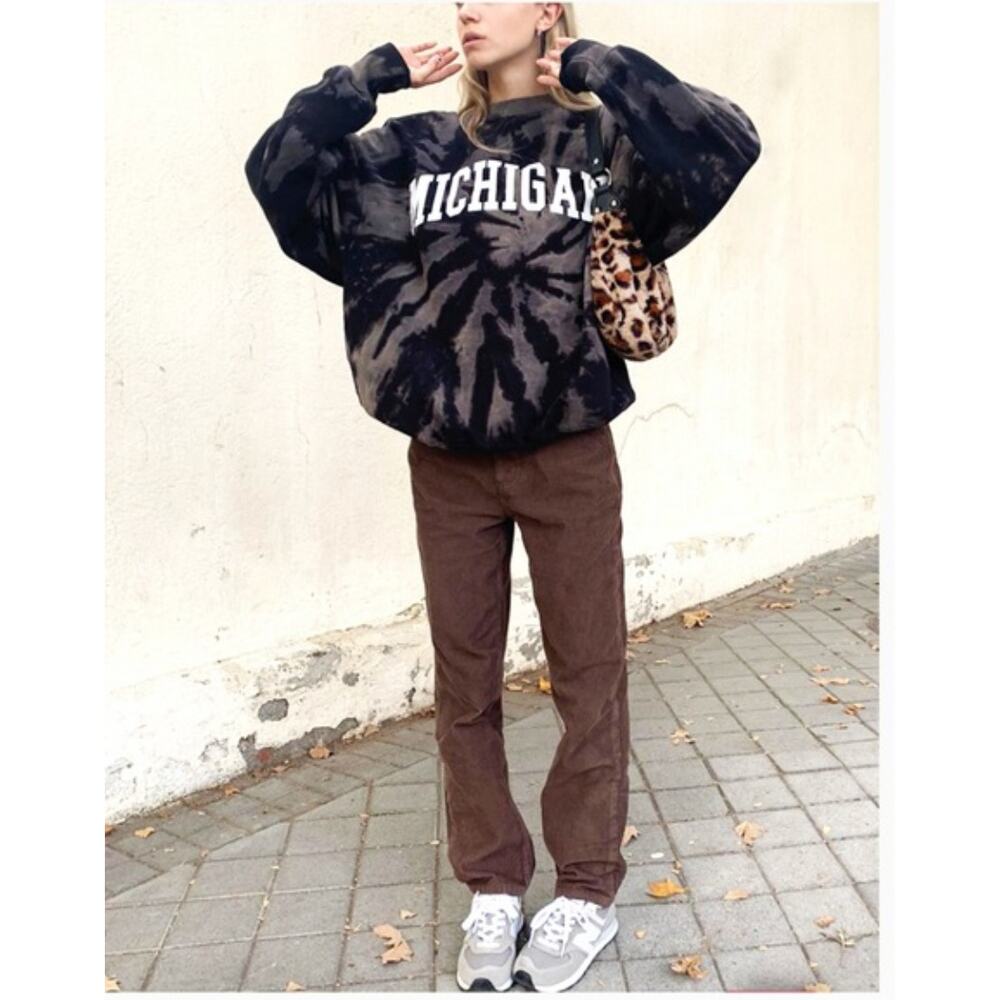 Subdued High Rise Straight Boyfriend Corduroy Brown Size 30